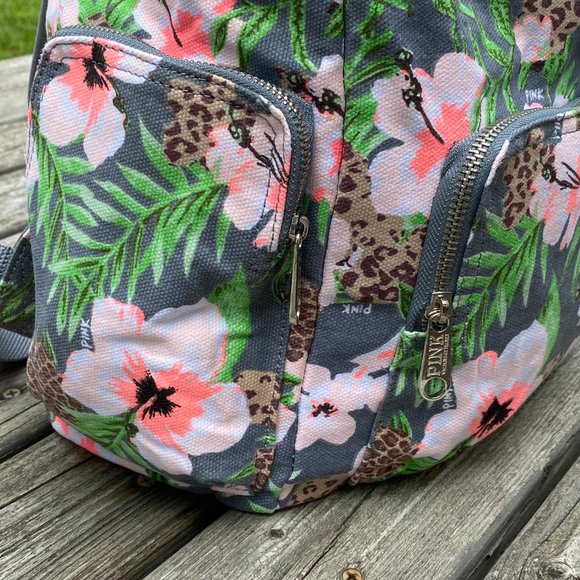 Victoria's Secret PINK Wild Tropical Floral Backpack *RARE* - Picture 8 of 16